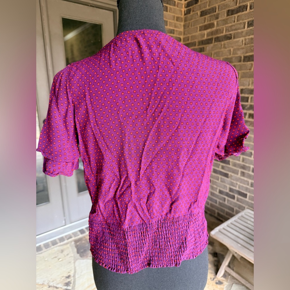 Ann Taylor Purple and Orange Blouse - Picture 3 of 5